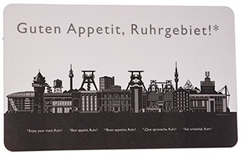 Ruhrgebiet - Frühstücksbrettchen Skyline - Brettchen Ruhrpott