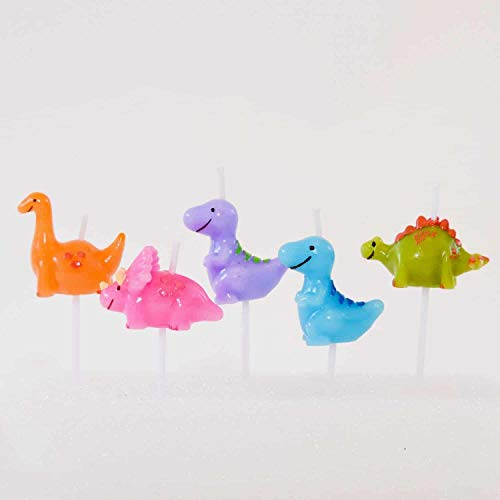 Smiling Faces Birthday Candles for Cake Topper Decoration Design Animals Pirate Football 1 30 40 50 21 Number Candle Easy Use Perfect for Parties Special Occasions – Dinosaur