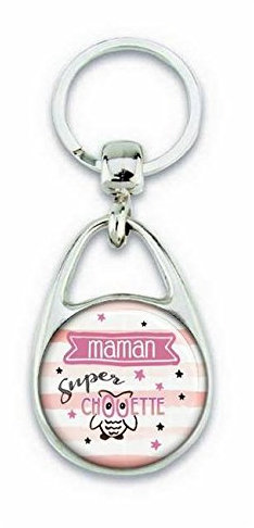 ANGORA Porte clés Maman Super Chouette
