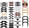 nuluxi Auto-adhésives Faux Moustache Set Fausses Moustaches Set Nouveauté Fausses Moustaches Convient pour Soirées Costumées Fête de Noël Halloween et Anniversaires Parties(16 Styles Différents)