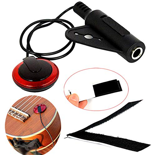Acoustic Guitar Pickup Acoustic Piezo Contact Microphone Pickup for Guitar Ukulele Violin Mandolin Microphone Pickup Contact Mic Amplifier Mic Pickup