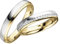 JC Trauringe Silber 925 Paarpreis Eheringe Gelbgold Weißgold Plattiert 4,0 mm breit I Partnerringe mit Gravur in edler Schatulle I 2 Hochzeitsringe Herrenring ohne & Damenring mit Steinen I LC125-P-2