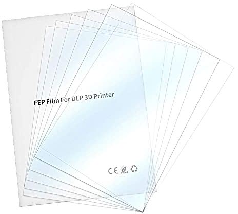 Creality UV-FEP-Trennfolien für Creality LD-002R/LD-002H/ Mars/Mars 2 PRO/Photon/Photon S/CL-60 LCD SLA DLP Harz-3D-Drucker, 6 Stück FEP-Blatt 200 x 140 x 0,15 mm