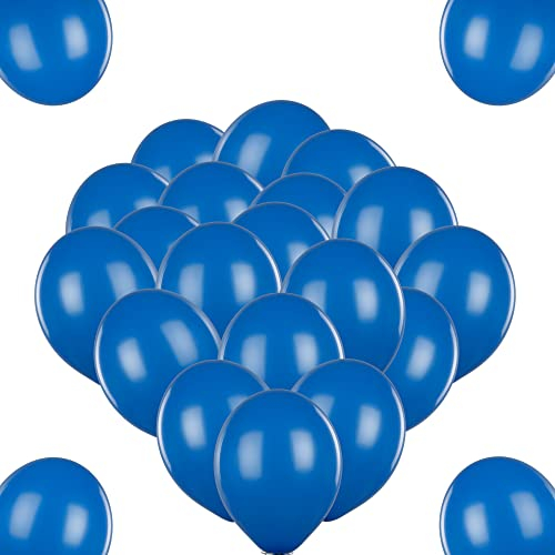 Premium Luftballons Blau • Helium Luftballons • 50 Stück • reißfest • Blaue Luftballons Helium geeignet für eine schöne Party Deko, Geburtstagsdeko, JGA Deko, Fasching, 100% Naturlatex