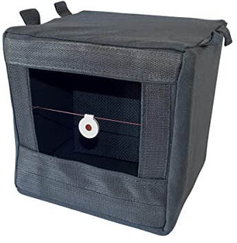 GM&BW Schleuder Catchbox Target Box Schleuderziel von zum Recycling der Bälle für Übung und Jagd, tragbar und faltbar (25x25x25cm Schwarz)