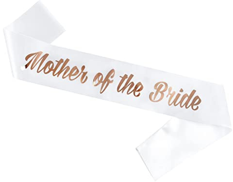 Schärpe für die Mutter der Braut, Hochzeit, Verlobung, Zeremonie, Brautparty, Junggesellinnenabschied, Dekorationen (1 Packung) (weiße Mutter der Braut)