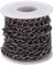 Jaydis 16.4 Feet Aluminum Curb Chains 10x6.5x1.8mm Twisted Links Cross Cable Chains Gunmetal Plated with Spool for Pendant Necklace Jewelry Making