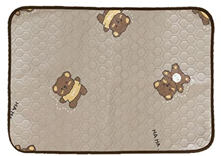 BOMEETSIA Kühlkissen für Hunde und Katzen,Hund Latex EIS Pad Pet Pad Haustier Klimaanlage Pad Hundesofa,Bär,M(50 * 68cm)