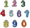 10 Pcs Set Numbers Sew on Embroidered Patches Iron on Patch Iron on Sewing Applique Badge Bag Clothes Fabric Applique DIY for Clothes Dress Hat Jeans DIY Accessories