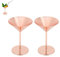 Beufee 2PCS Stainless Steel Martini Glasses, 200ml Unbreakable Cocktail Glasses Martini Cocktail Glasses Rose Gold Martini Glasses for Serving Cocktails for Martinis, Champagne