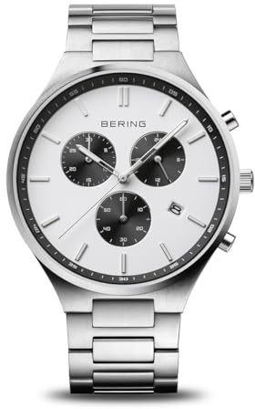 BERING Herren Analog Quarz Uhr mit Edelstahl Armband 11743-704