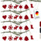 Christbaumschmuck Filz 24-teilig - Made in Germany- Weihnachtsbaum Schmuck Set aus upcycling rPET-Filz - Baumschmuck Filz - Christbaumanhänger Filz easy and green® (Rot)