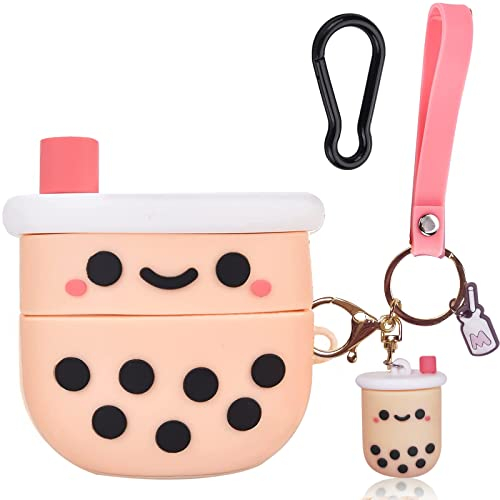 Boba AirPods Pro 2 Hülle, Cute AirPod Pro 2 Hülle für Frauen & Mädchen - Pink Boba Tea Design