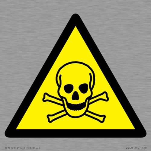 W016 Warnung: Toxic Material Schild – 100 x 100 mm – S10