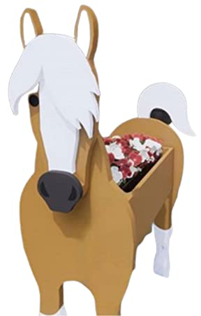 Zhenqi Blumentopf in Pferdeform, niedlicher Tier, Hund, Blumentöpfe für den Außenbereich, Gartendekoration, Pflanzenbehälter, Halter, Büro, Heimdekoration, Geschenkartikel