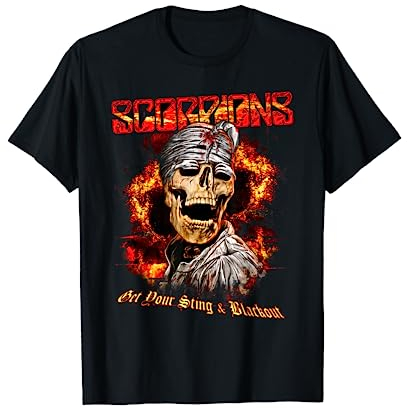 Offizieller Scorpions Blackout Skull T-Shirt