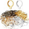 Hypoallergene Creolen Edelstahl Ohrringe,40 Pcs in 2 Farben Brisuren Ohrringe,Creolen Weinglas Charms, Mit Schleifen Edelstahl Ohrringe,DIY Zubehör Brisuren Ohrhaken Creolen Basteln von Ohrhängern