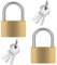 Lot de 2 petits cadenas avec clés, 30 mm pour valise, armoire, casier