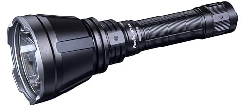 fenix HT18R, Rechargeable Ultra Bright Long Range LED Torch | 2800 Lumens | 1.1 km | 42 Hrs Max | Tactical Dual Tail Switches | Instant Strobe | Red & Green Filters Included | IP68
