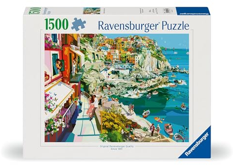 Ravensburger Puzzle 12000430 - Verliebt in Cinque Terre - 1500 Teile Puzzle für Erwachsene und Kinder ab 14 Jahren,