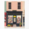 DOLJKCS Buch-Wandkunst, Buchladen-Illustrationsposter, rosa Raumdekoration, ästhetisch, The Bookshop On The Corner Gemälde, Drucke zum Lesen, Wanddekoration, 30,5 x 40,6 cm, ungerahmt, Buchliebhaber,
