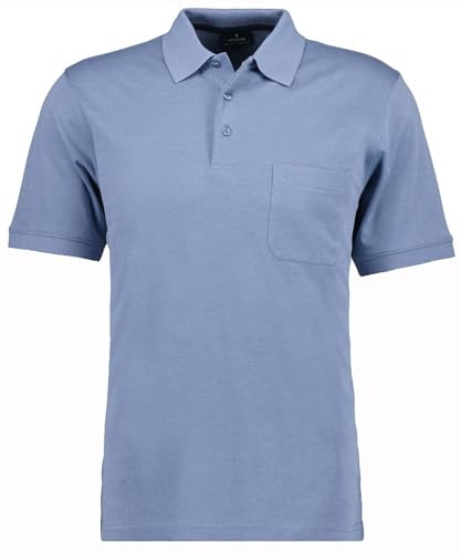 RAGMAN Herren Softknit-Polo mit Brusttasche, Kurzarm Blau-717, XL