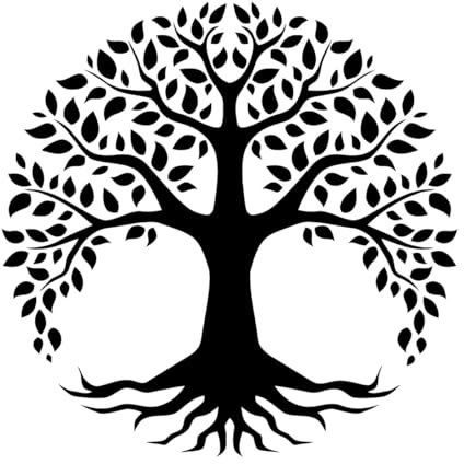 Round Tree of Life Tree Wall Decal Tree Art Decal Tree of Life wall Sticker Tree Vinyl Wall Decor Home Decor Sticker Small - 30x30cm