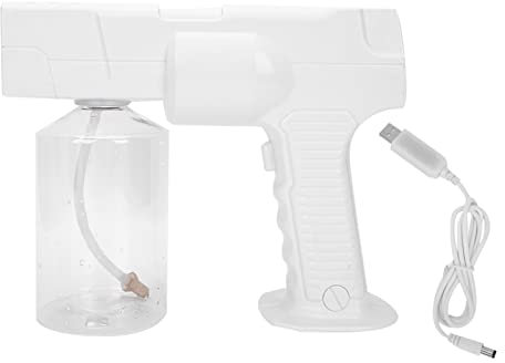 Barber Spray Gun, Nano Blue Light Atomizer Spary Gun Handheld Hair Care Moisturizing Sprayer USB Charging Nano Mist Sprayer for Personal Care and Home Use.