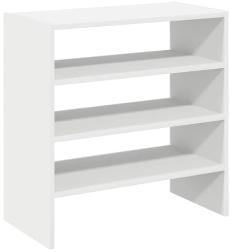vidaXL Schuhregale 2 STK. Stapelbar Weiß 60x30x30,5 cm