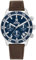 Tommy Hilfiger 1792163 TH85 Chronograph in Blau und Braun für Herren, Quarzuhrwerk, Gehäuse aus Edelstahl, wasserdicht bis 5 ATM, Silber, Riemen