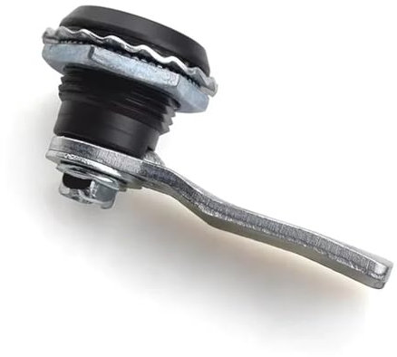 Serratura for armadio elettrico Serratura a un quarto di giro in lega di zinco cromata lucida for quadri elettrici Serrature a camma con cilindro scanalato 1 pezzo(XK205-1B)