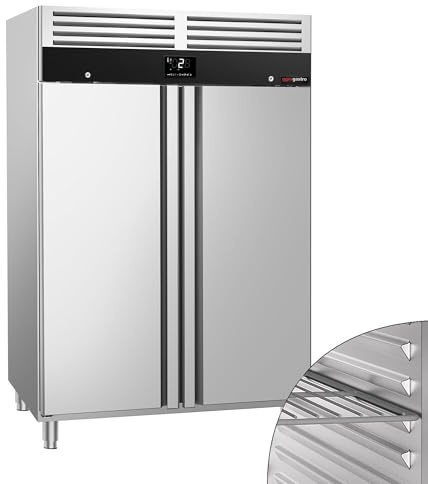 GGM Gastro | KC1200NDN | Kühlschrank Edelstahl PREMIUM - GN 2/1-1200 Liter - mit 2 Türen