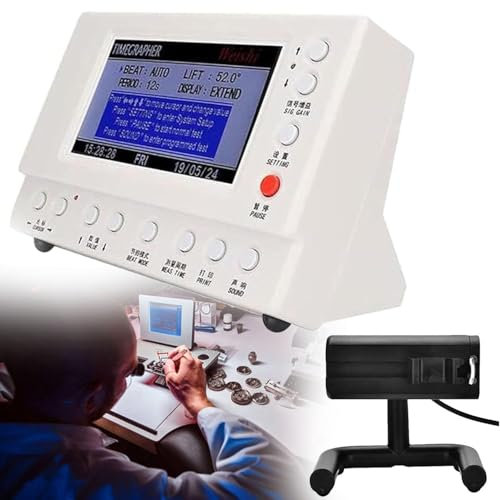 Uhrenprüfwerkzeug, hochpräzise Uhren-Zeitmessmaschine mit LCD-Bildschirm, Multifunktions-Zeitwaage für Uhrmacherfür Uhrenreparatur