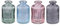 Murago - 4er Set Mini Glas Vase Flaschenform - Glasvasen Blumenvase für Pampasgras klein mini Blumen Deko für Hochzeit Verlobung Tischdekoration bunt Pastell rosa grün blau grau