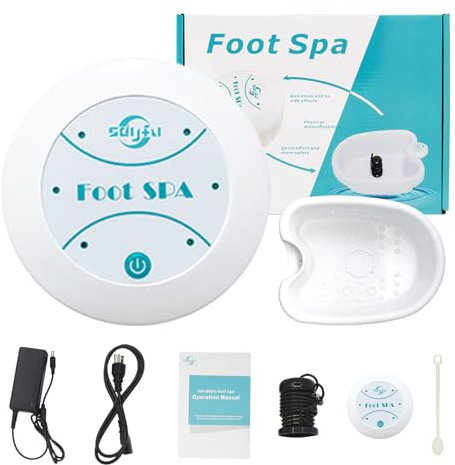 Spa portatile per i piedi, spa ionica per i piedi disintossicante, macchina per la disintossicazione dei piedi, massaggiatore spa per i piedi (dispositivo spa per i piedi + vasca da massaggio ai