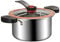 Mini Pressure Cooker 3.5L Stainless Steel Stock Pot with Lock Handles & See-Through Lid Micro Pressure Cooker for Gas Induction Electric Stoves
