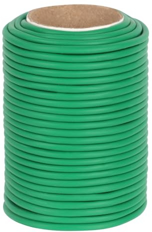 CAKKVDE 20m 3mm Green Garden Wire for Climbing Plants | Soft Plant Ties with Plastic Coating | Flexible Plant Support for Vines, Shrubs & Vegetables