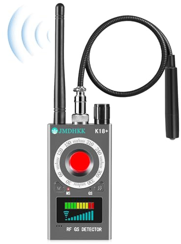 JMDHKK K18+ Versteckter Kamera-Detektor, Spionagekamera-Finder, Wanzendetektor, Magnetfeld-Detektor, Abhörgerät-Detektor für Sicherheit zu Hause, im Büro, Hotel und auf Reisen(Grau)
