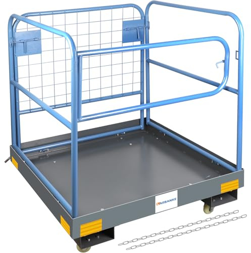 Plataforma de trabajo plegable, 92 cm x 92 cm, con capacidad de carga de 590 kg, con ruedas giratorias silenciosas y cadenas de equipo, soporta de 1 a 2 adultos
