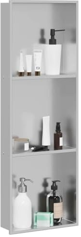 vidaXL Niche de Douche Argenté 90 x 30 x 9,5 cm Acier Inoxydable