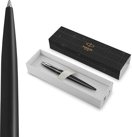 Parker Jotter XL Kugelschreiber | Legacy of Flight Kollektion | Chromverzierungen | Mittlere Spitze | Blaue Tinte | Geschenkbox