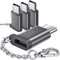 JSAUX Adaptateur USB C vers Micro USB, [Lot de 4] Convertisseur USB Type C avec Porte-clés Compatible avec Samsung Galaxy S10 S9 S8 Plus/Note 10 9 8/A3 A5 2017, Huawei P9/P10, LG G5 G6 etc -Gris
