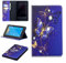 LMFULM® Case for Amazon Fire 7 2015/2017 (7.0 Inch) PU Leather Case Dreamy Blue Butterfly Pattern Stent Function Holster Flip Cover for Amazon Fire 7 Tablet PC