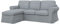 Soferia Sofabezug L Form Kompatibel Mit Ektorp 2er-Sofa Mit Recamiere Ecksofaüberzug Ecksofaüberwurf Sofaschoner Cover Wasserabweisend Fleckschutz Softi Grau