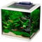 Interpet Aqua Cube Glass Fish Tank Aquarium with Integrated LED Lighting and Easy Care Filter, 28L, Clear/White