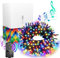 EAMBRITE Christmas Fairy Lights 20m 200 LED Multicolour String Lights Mains Powered with Christmas Music Sync Waterproof Outdoor Lights Decorations for Party Indoor Outdoor Garden - Green Cable