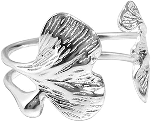 Helen de Lete 925 Sterling Silber Ginkgo Blatt Ring