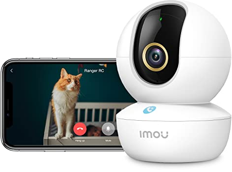 Imou 5MP Cámara Vigilancia WiFi Interior, Cámara IP WiFi 360° con Visión Nocturna,AI Detección de Humano, Seguimiento Automático, Chiamata One-Touch, Audio Bidireccional, Sirena, Ranger RC