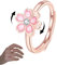 TETHY Sakura Flower Spinner Ring, S925 Verstellbarer Spinner Ring, Linderung von Angst, Stress, Langeweile, beruhigende Sorge, Meditationsringe, Halskettenschmuck (Ring)