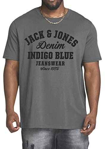 Jack and Jones Große Größe T-Shirt für Herren - Übergröße Shirt Männer T-Shirt 3XL bis 6XL - einzeln und Multi-Set (BS Iris Opt 9, 3XL)
